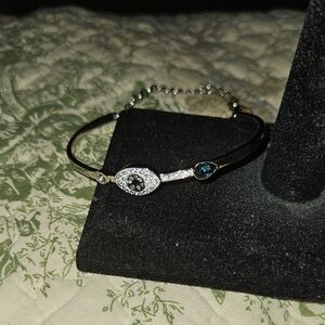 Elegant Silver and Black Women's Bracelet